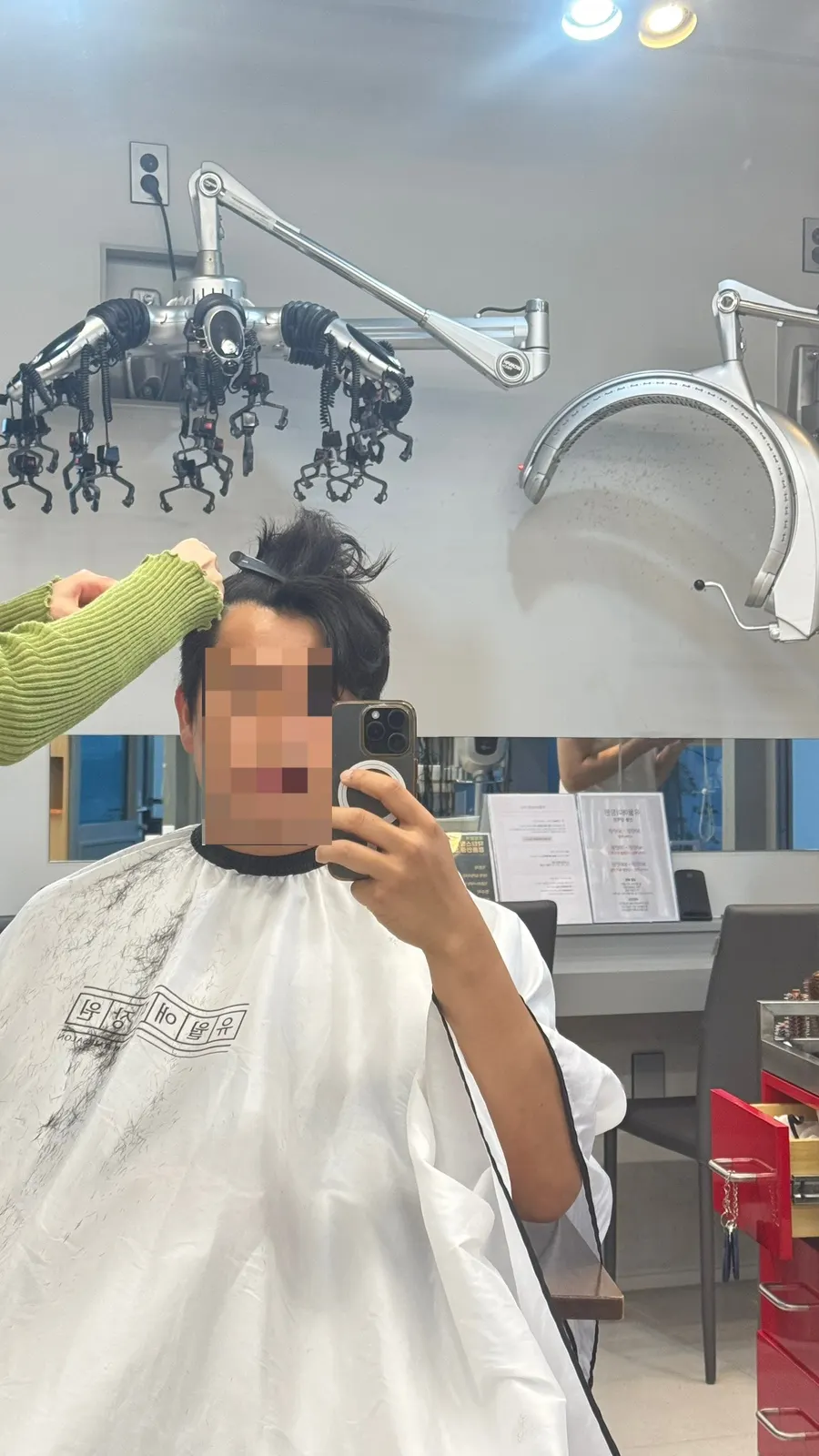 Long, overgrown hair before the treatment