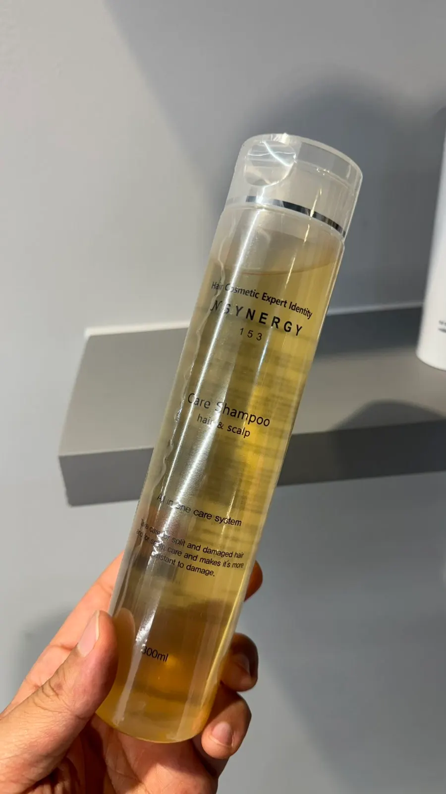 Hair products used at the salon on display