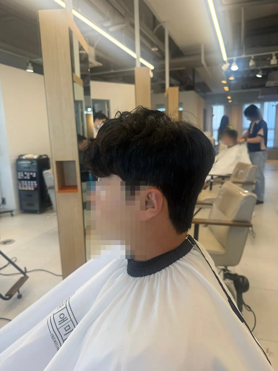Finished shadow perm style, side view