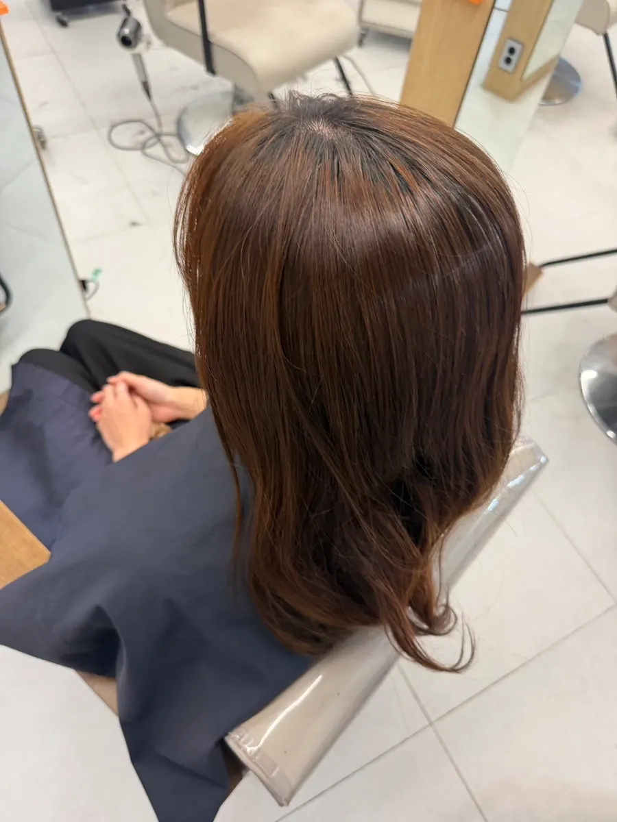 뿌리염색 시술 전 모습