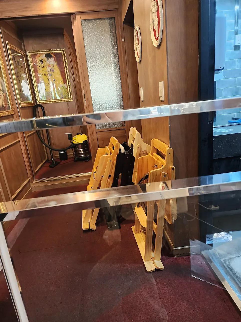 Antique staircase leading up to the 2nd floor