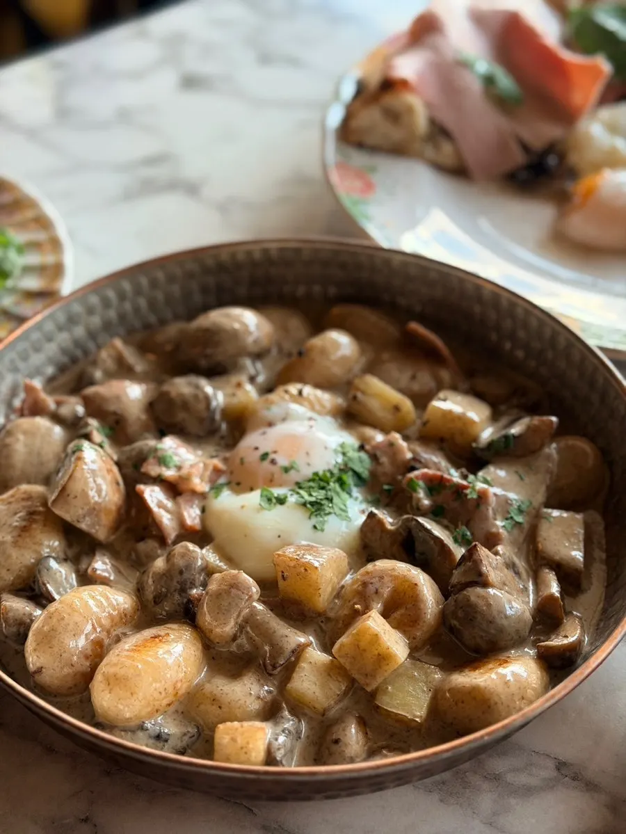 Photo related to gnocchi with mushroom cream sauce