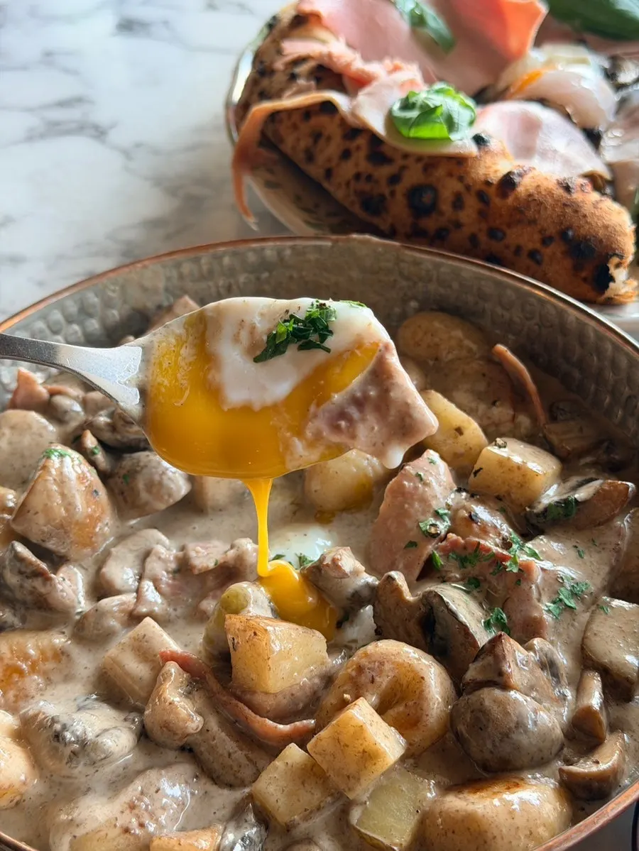 Photo of homemade cream gnocchi