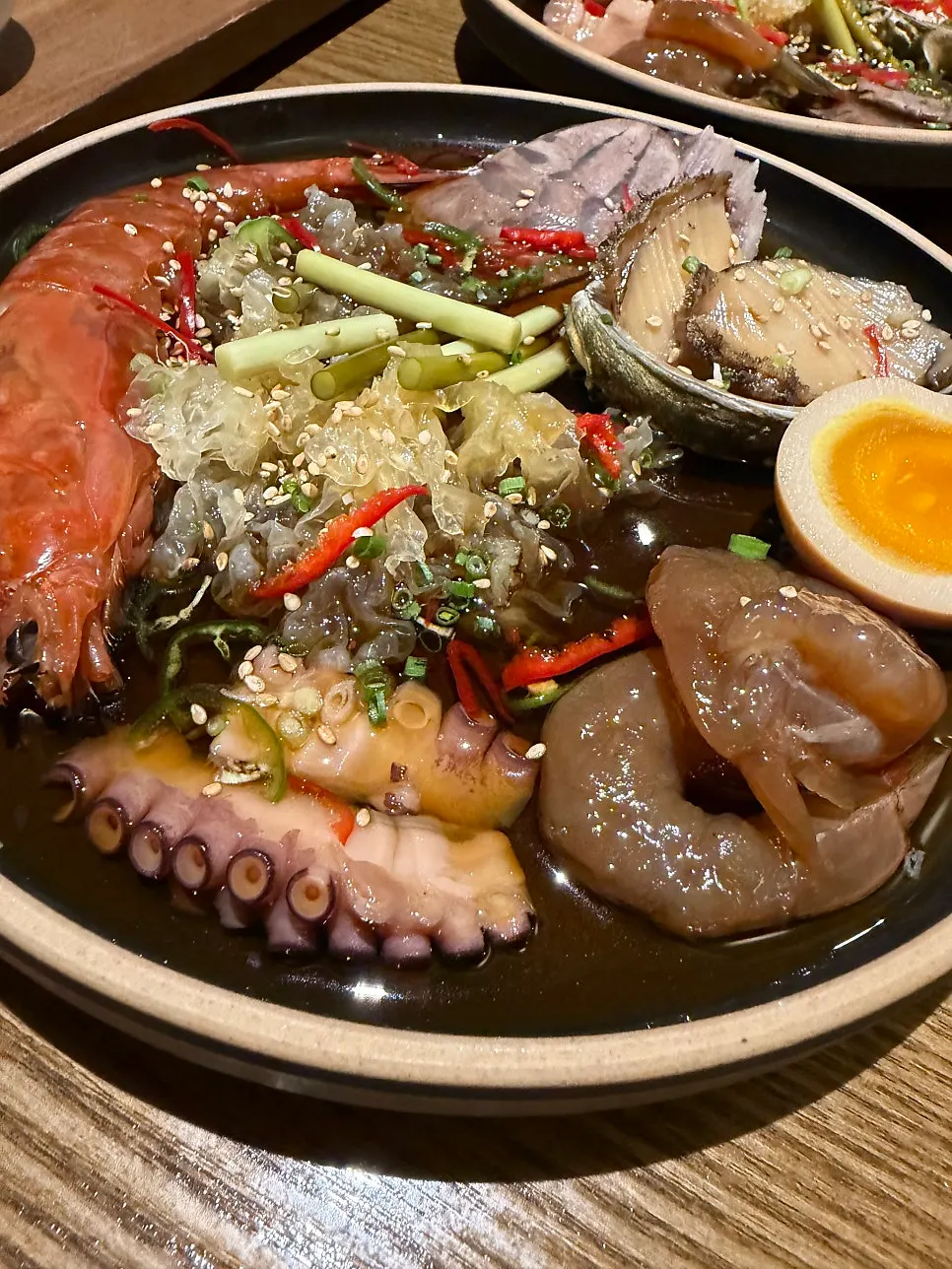 A brightly colored plated dish