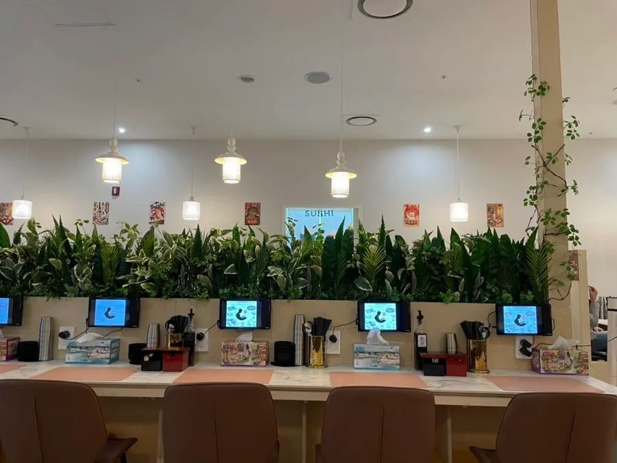 Tables inside the restaurant