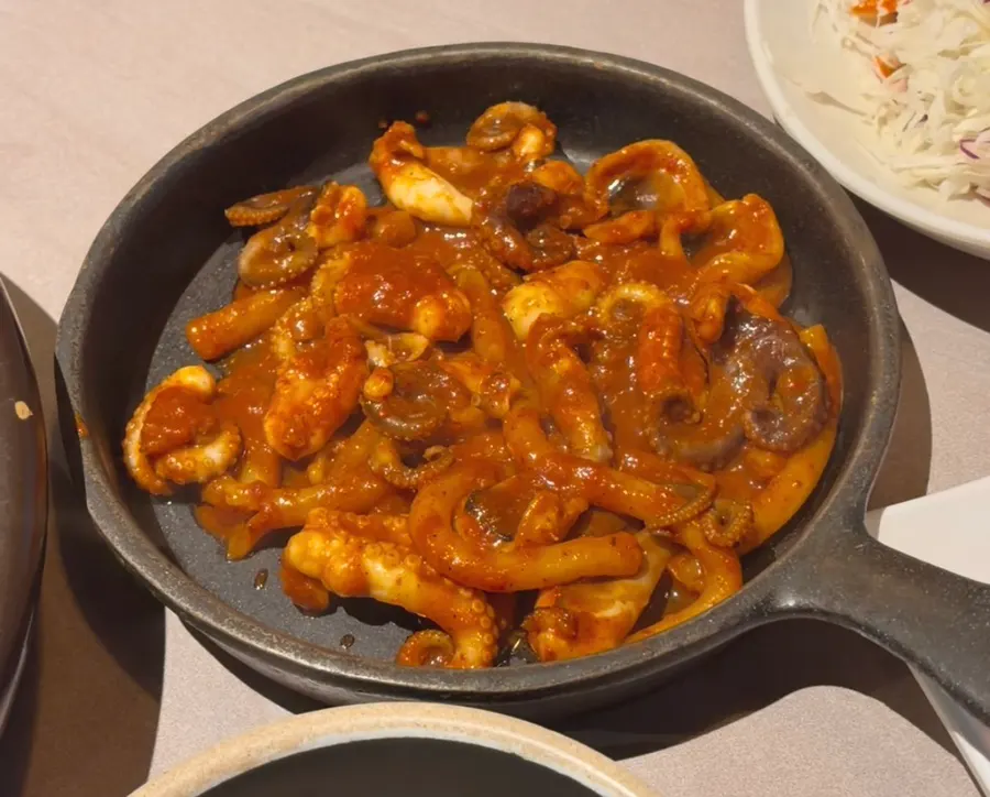 Spicy stir-fried octopus received from the review event