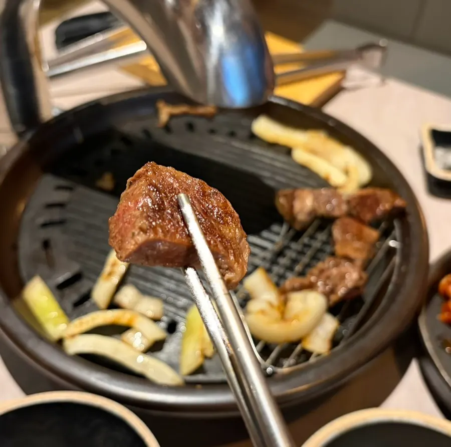 A golden-browned piece of grilled sirloin
