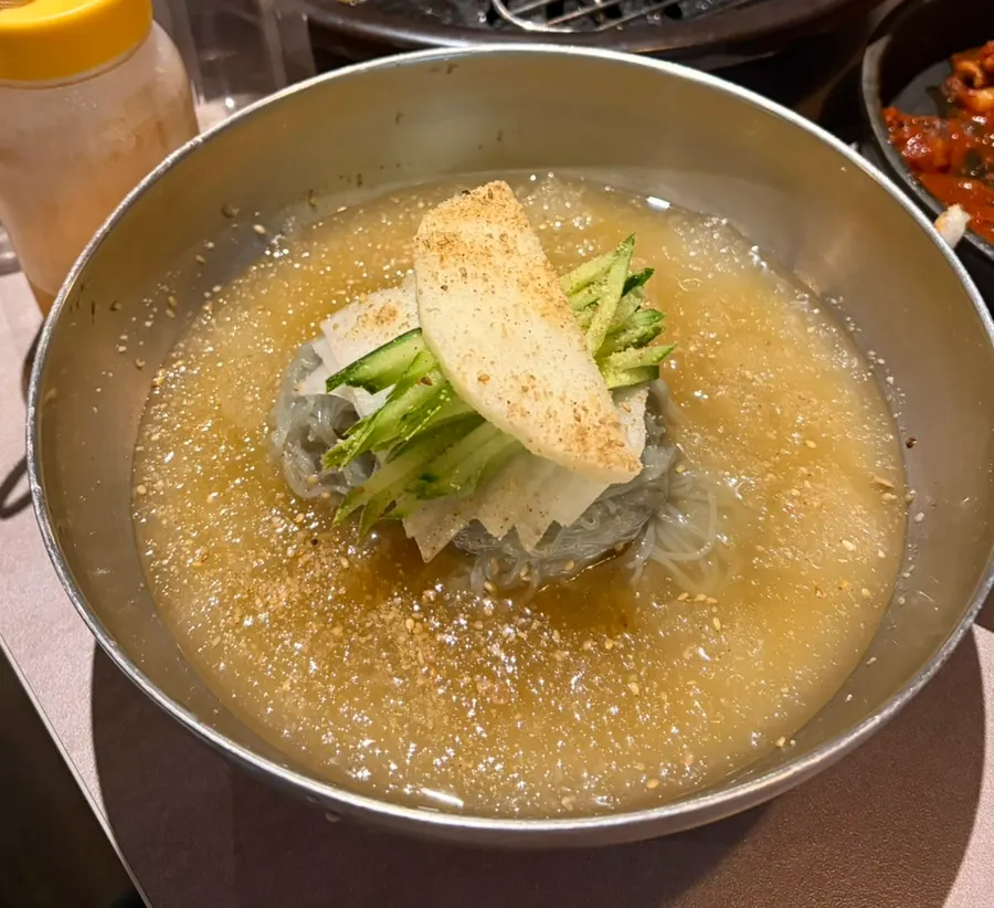 Mul naengmyeon ordered for dessert