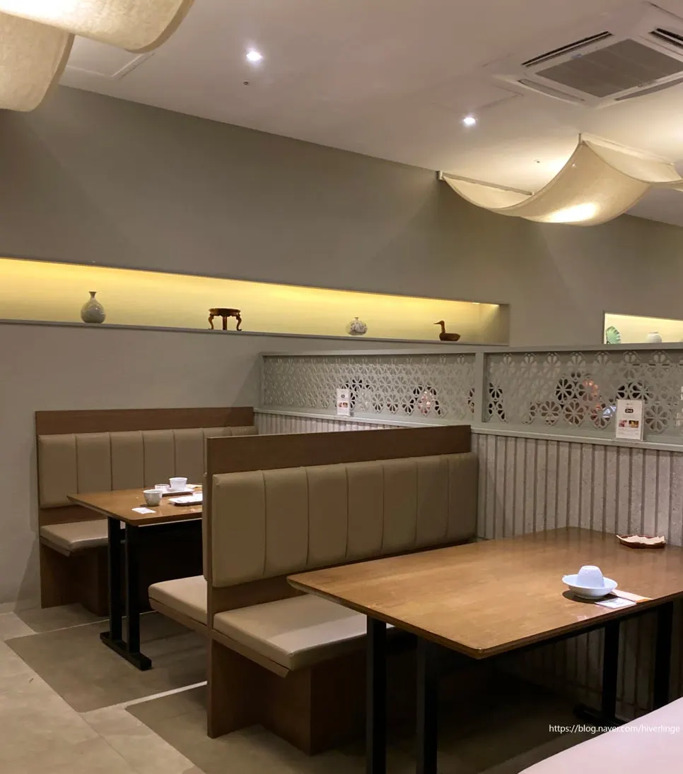 Restaurant interior with Korean details