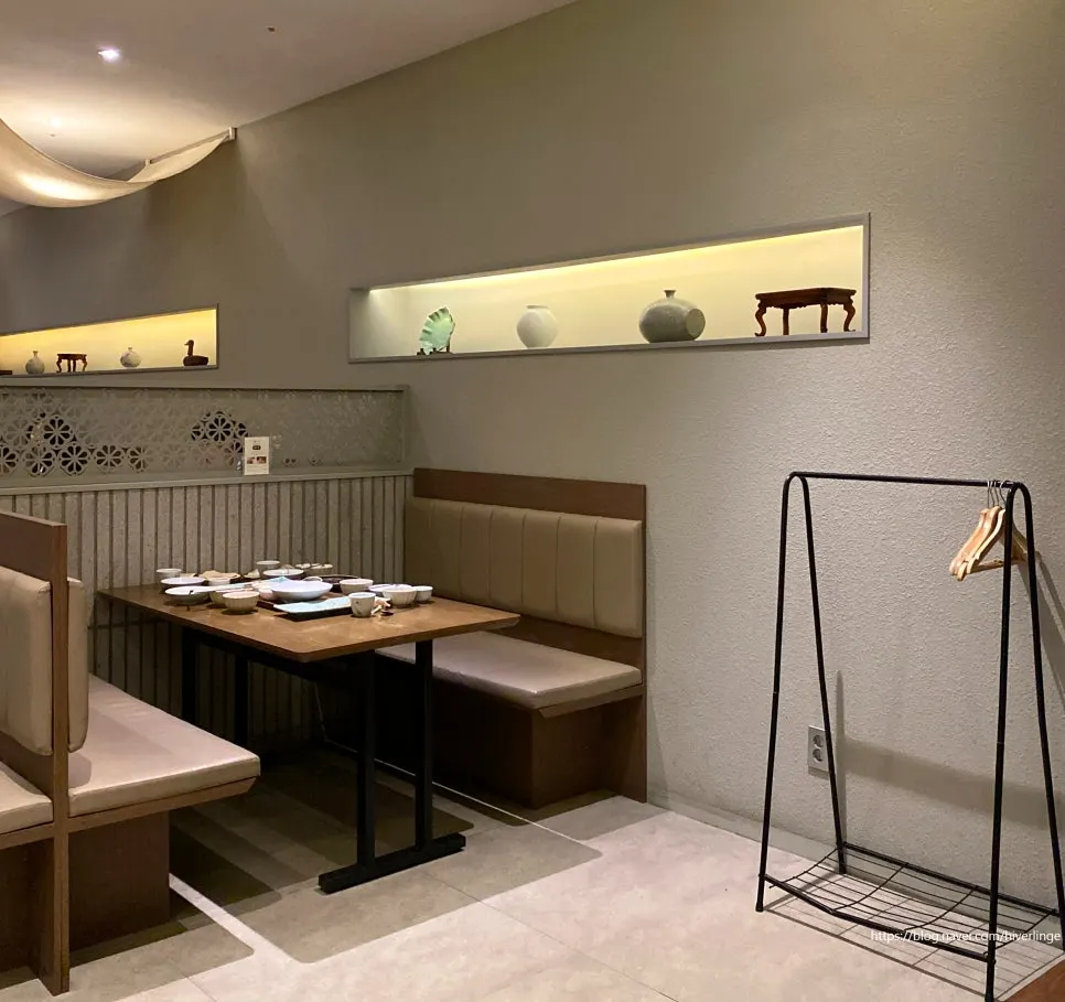 Warm and calm Korean restaurant interior