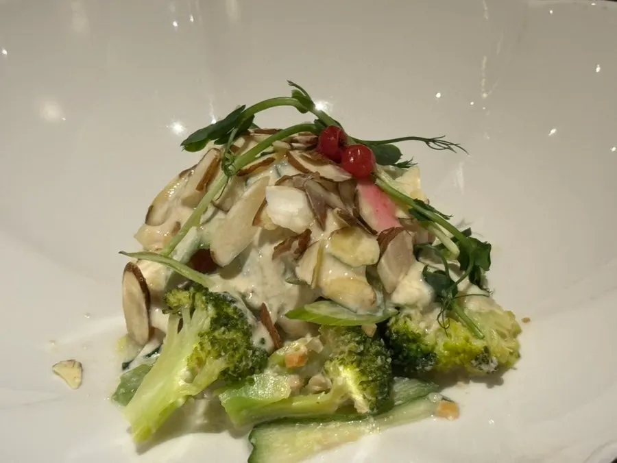 Salad appetizer with yuzu dressing