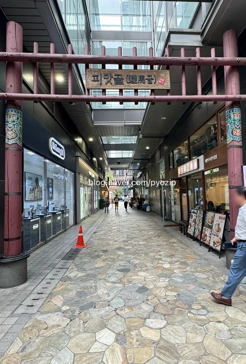 피맛골 골목의 청화우육도삭면 위치