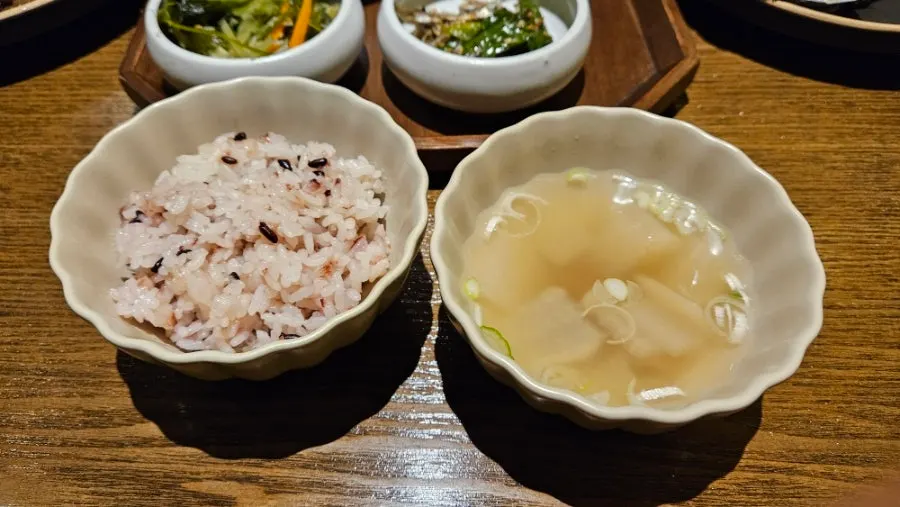 Full abalone tteokgalbi set meal