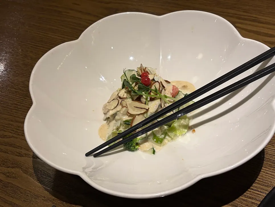Neatly presented Korean course meal