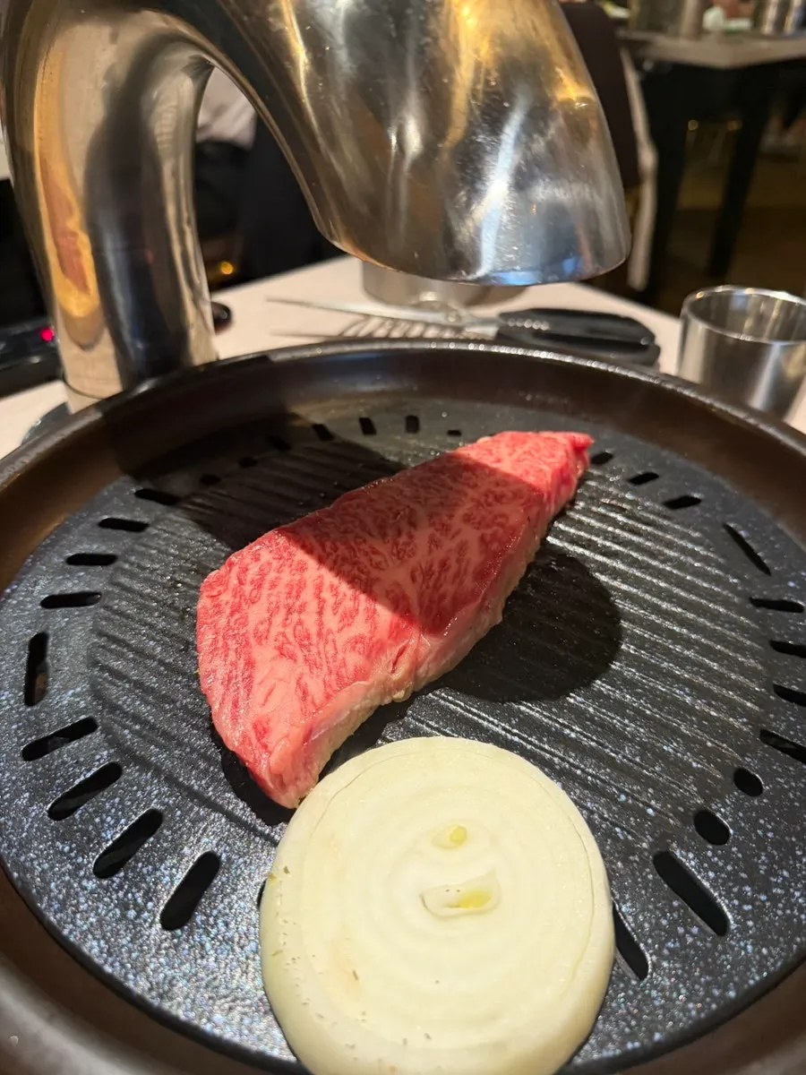 Raw black beef sirloin, two servings, with even marbling