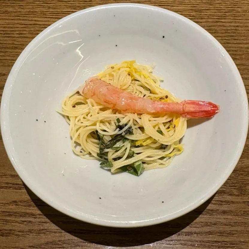 Shrimp perilla oil pasta