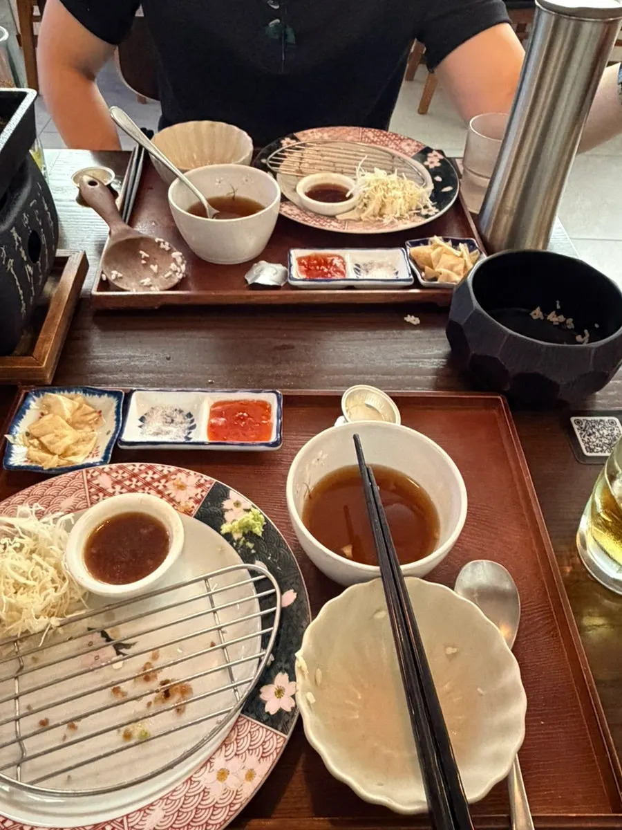Gyukatsu meal with wasabi