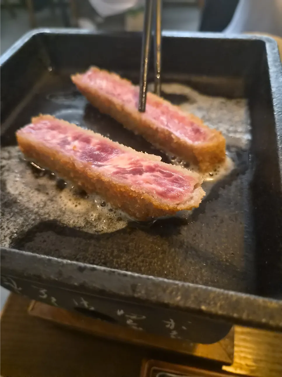 화로에 올린 채끝 규카츠