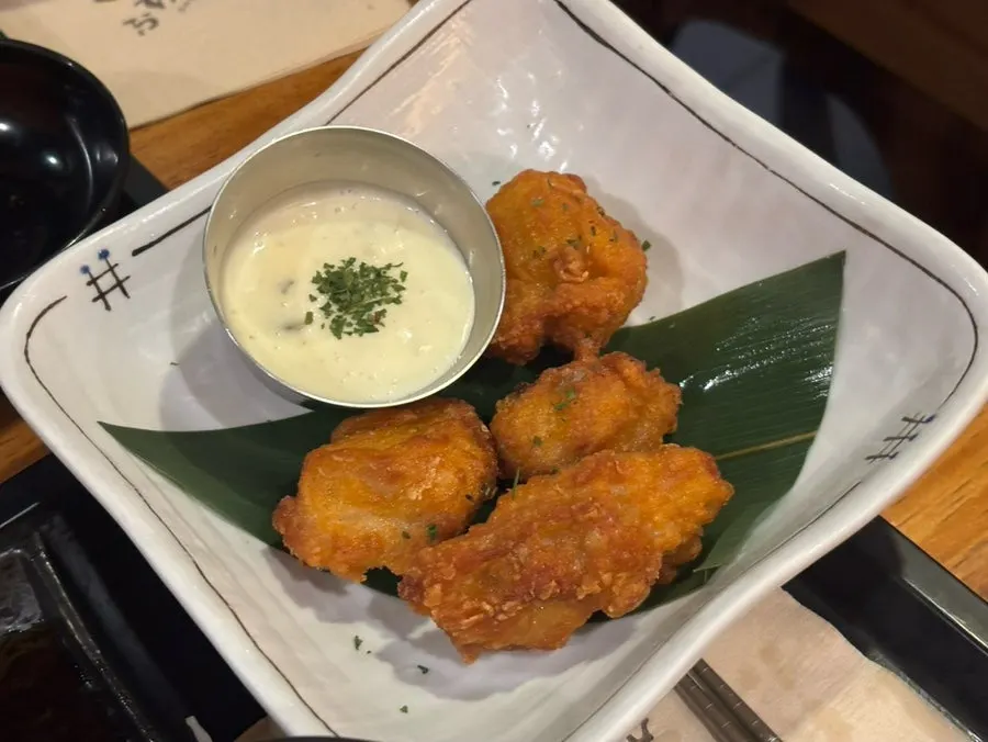 Plate of karaage received from the receipt review event