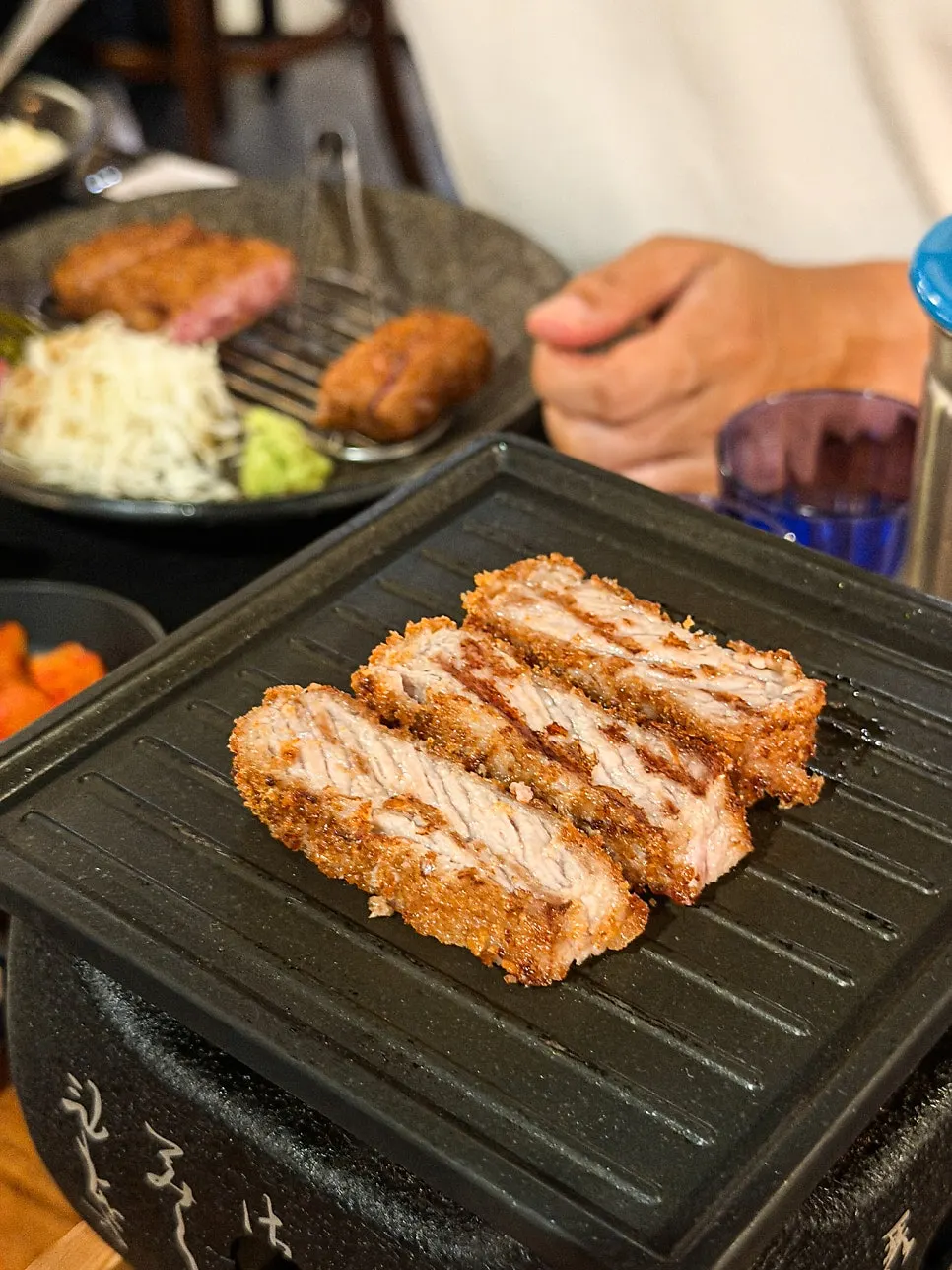Cross-section of the beef sirloin gyukatsu