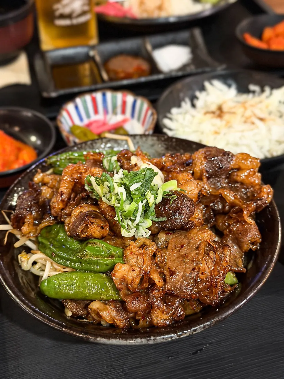 A bowl of Hurato Sikdang's beef belly rice bowl