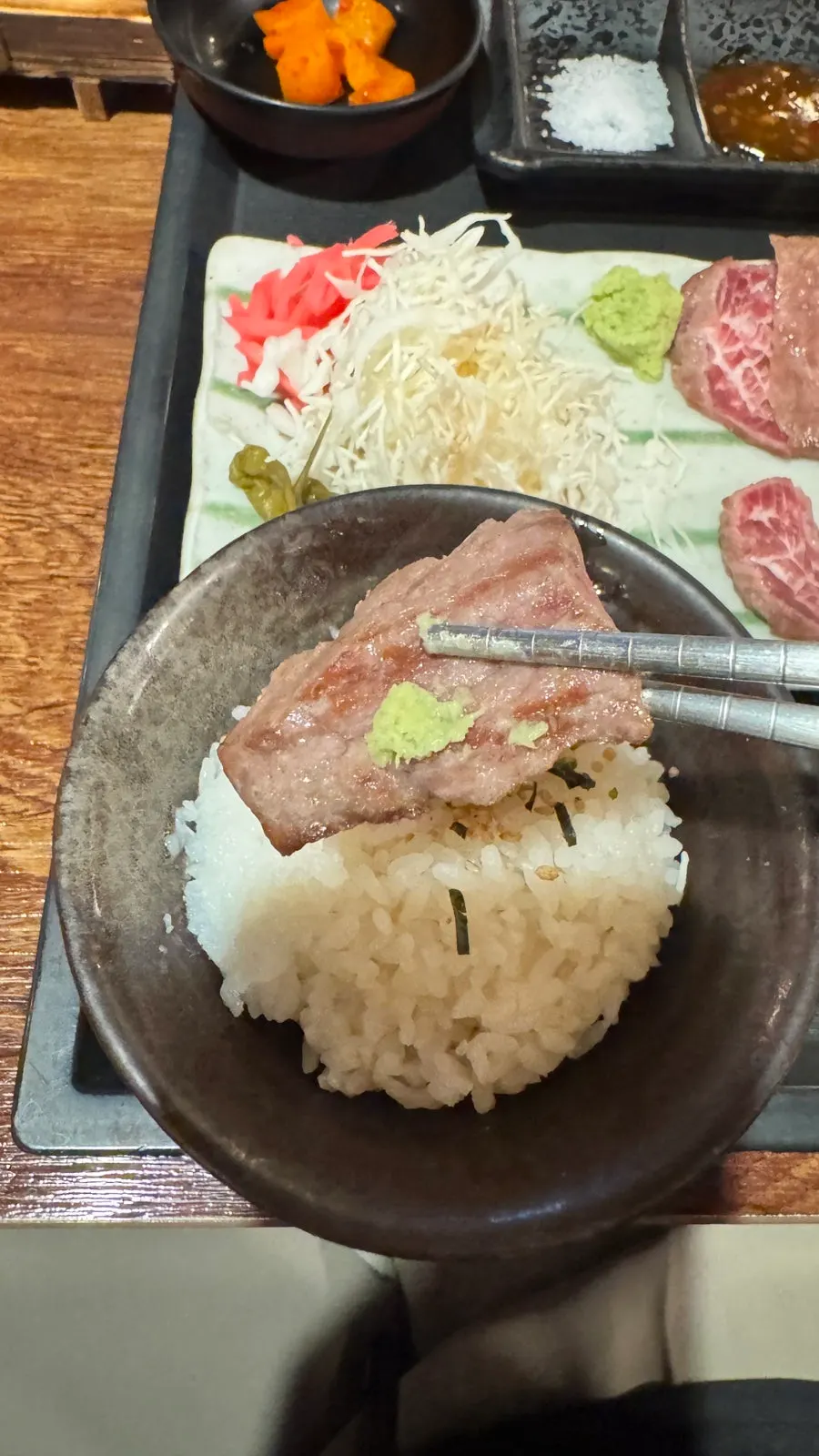 Gyusteki set meal with extra meat