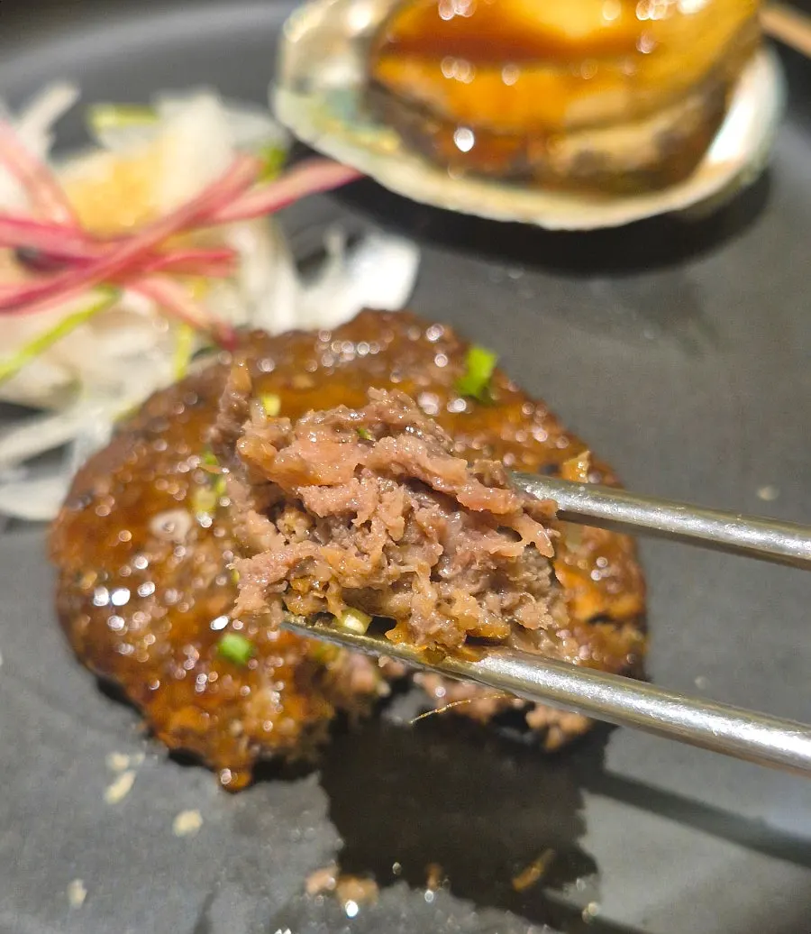 소고기 함량 높은 떡갈비 단면