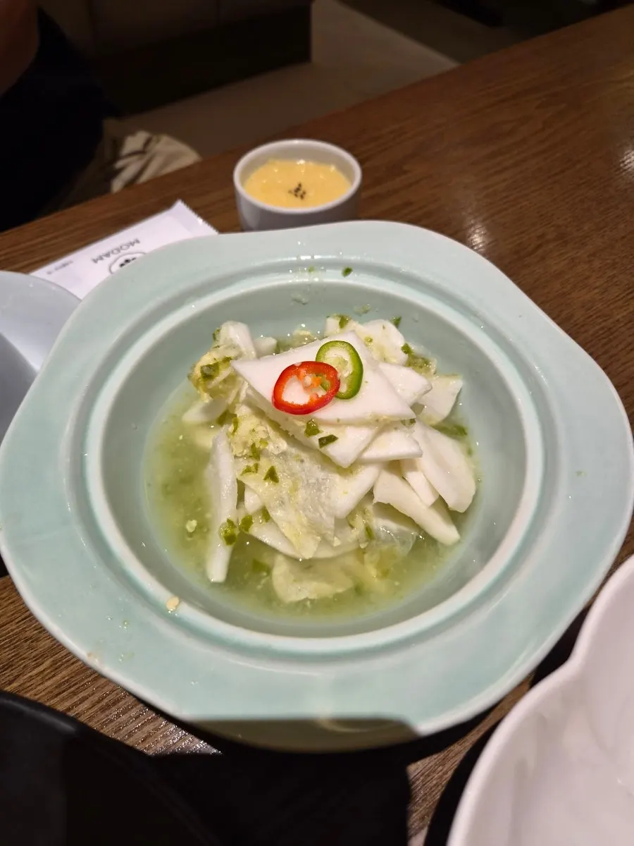 One plate from the hanwoo bulgogi set course