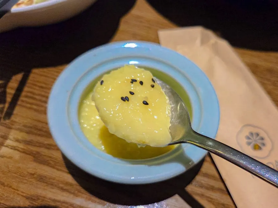 Mung bean porridge served as the seasonal porridge