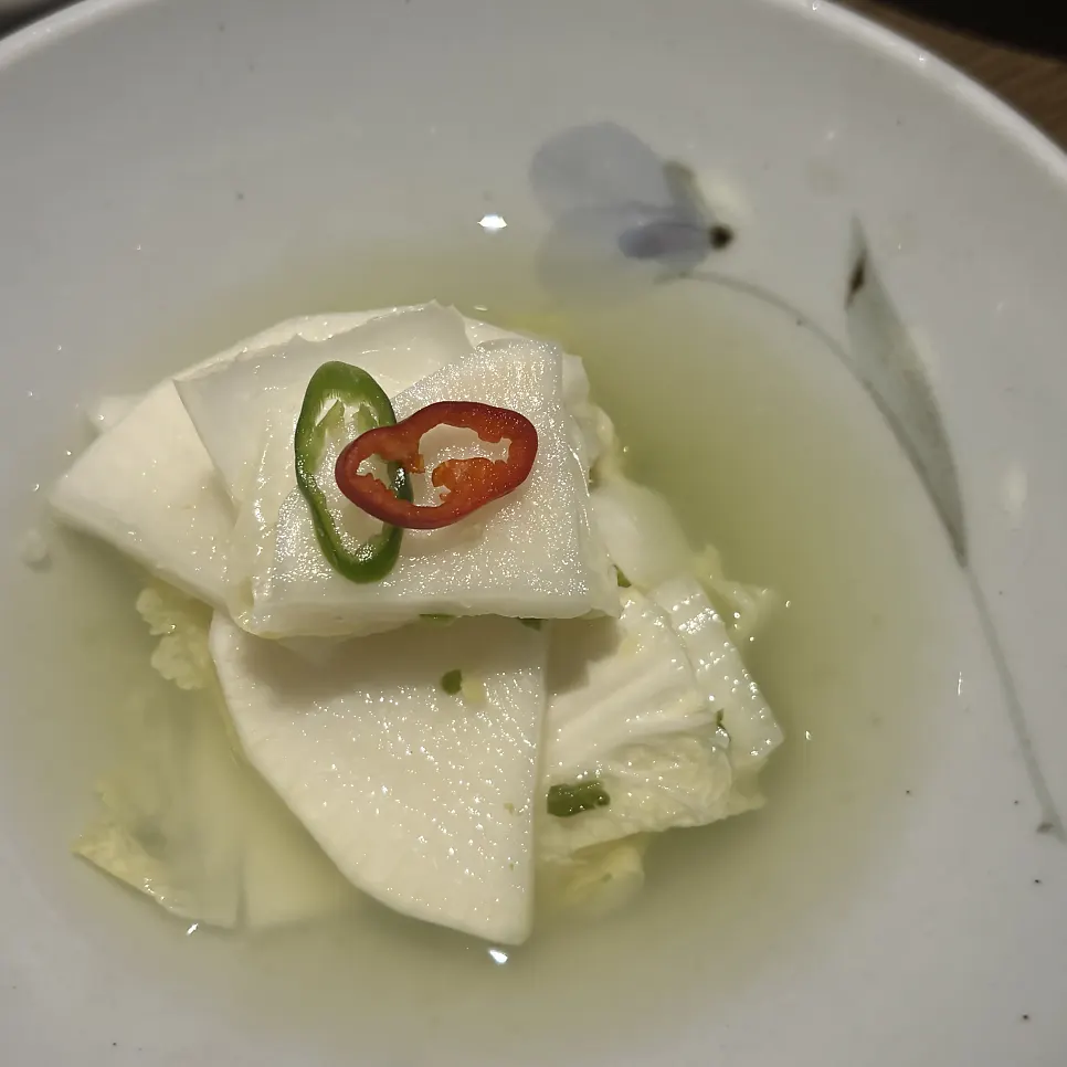 Dongchimi served mid-course