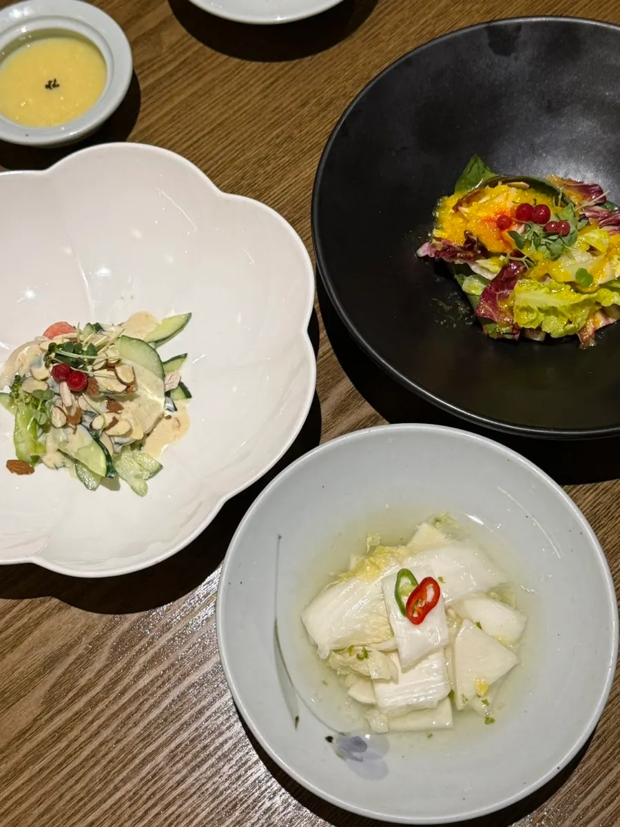Seasonal salad with yuzu dressing