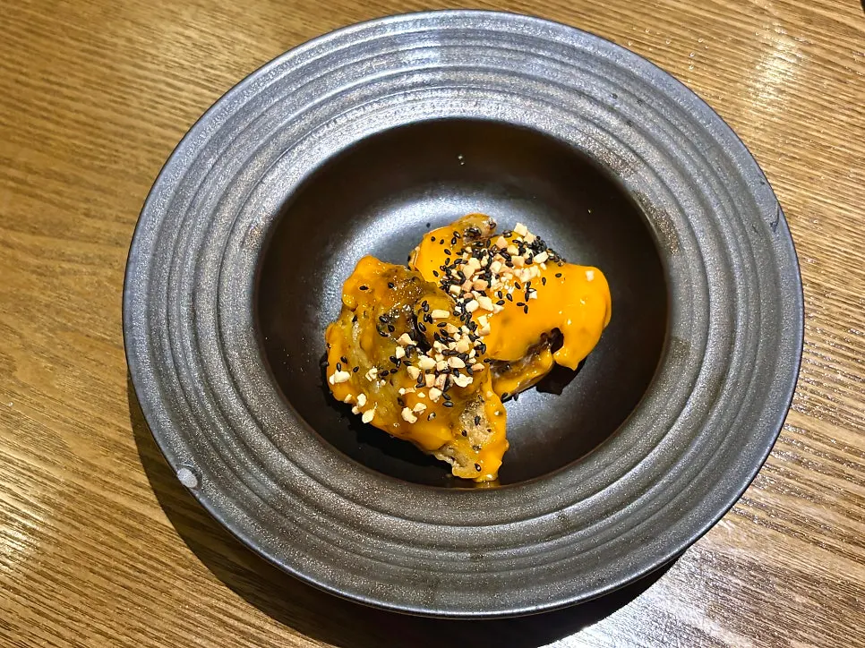 A plate of thick shiitake mushroom gangjeong