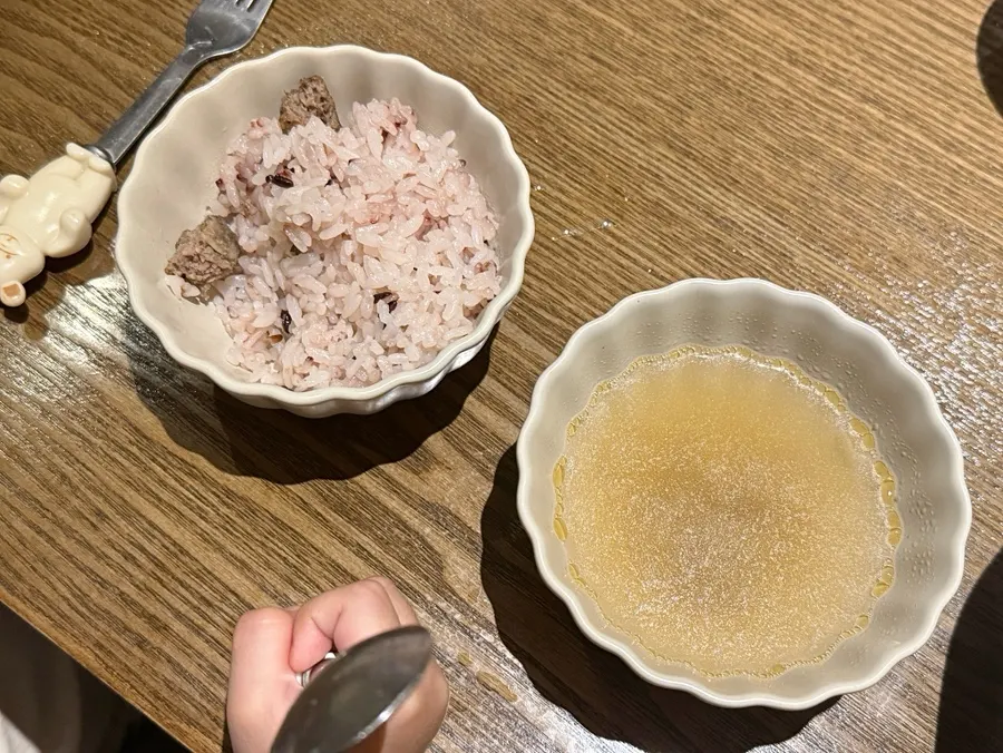 A meal prepared for a 30-month-old at Modam Dining