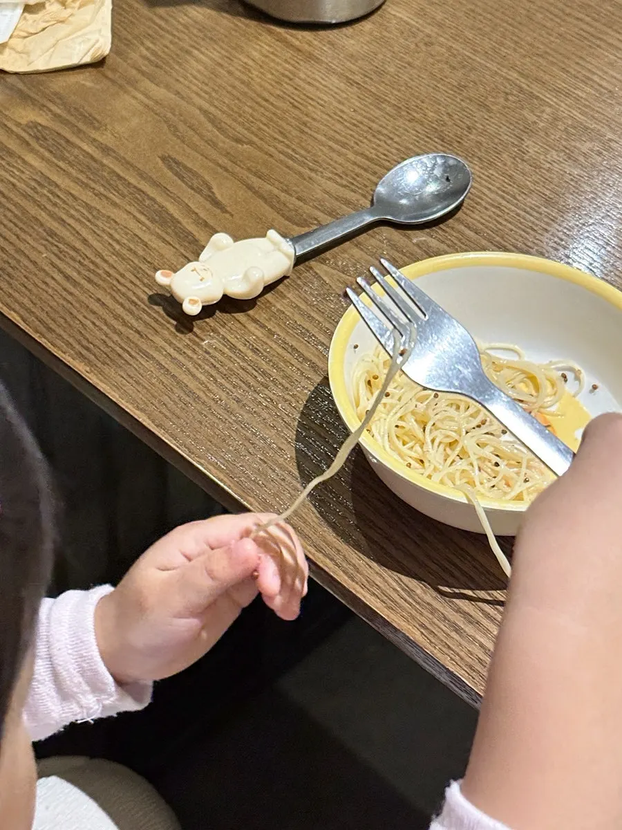 Perilla oil capellini that the child enjoyed
