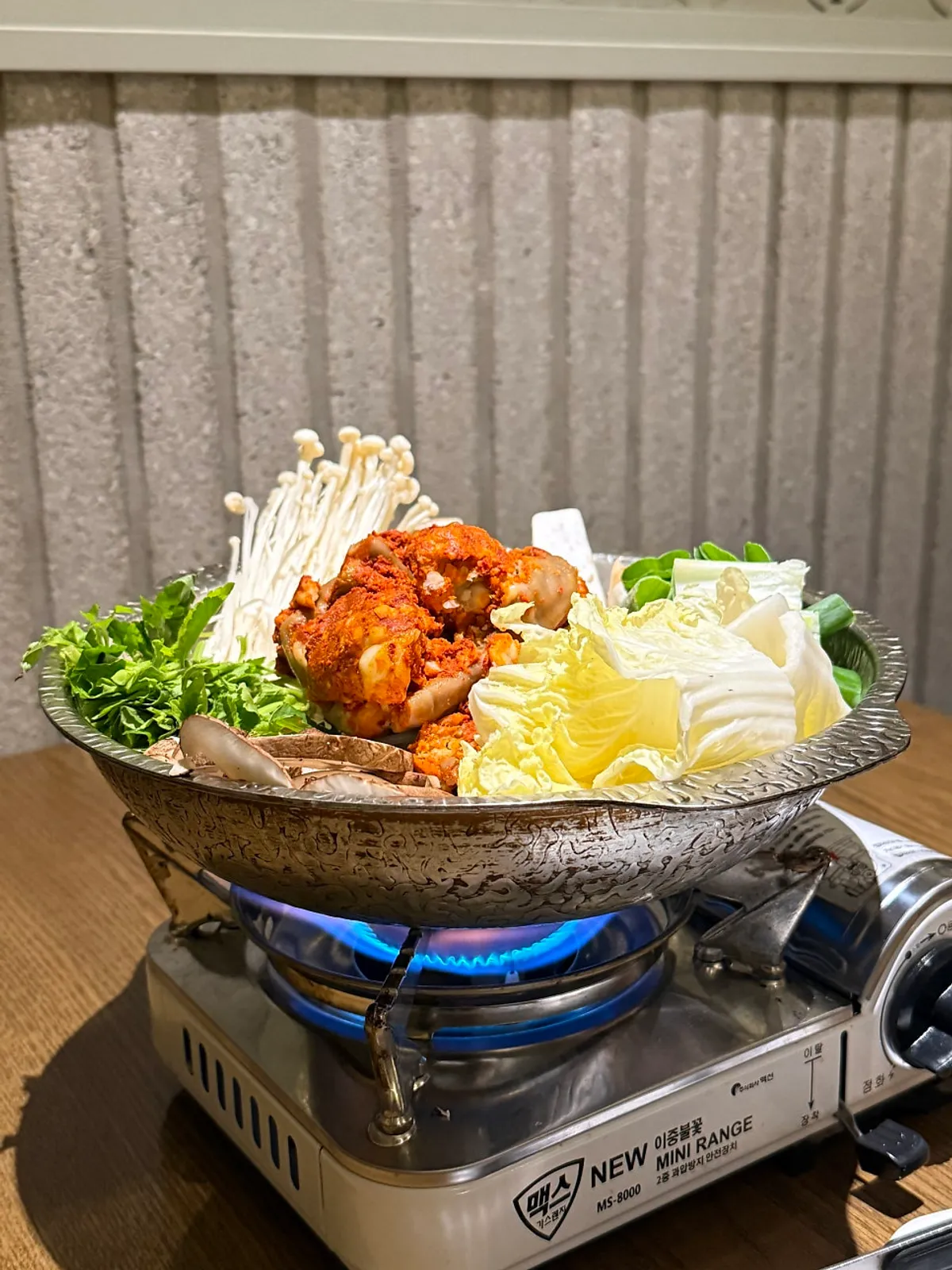 한우 1++ 곱창전골 정식 상차림