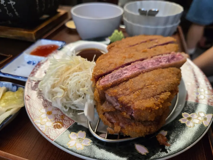 Plate of gyukatsu double jumbo size