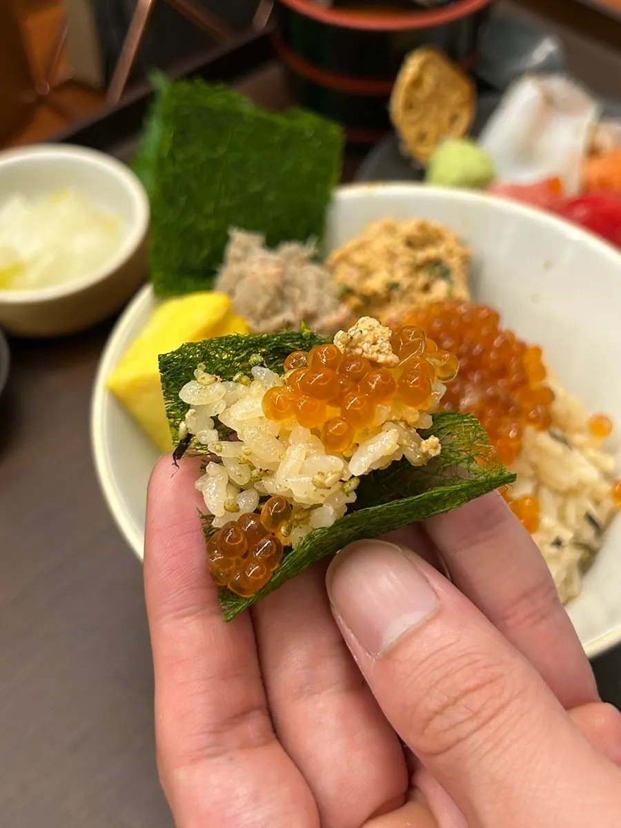 Ankimo (monkfish liver) with rice