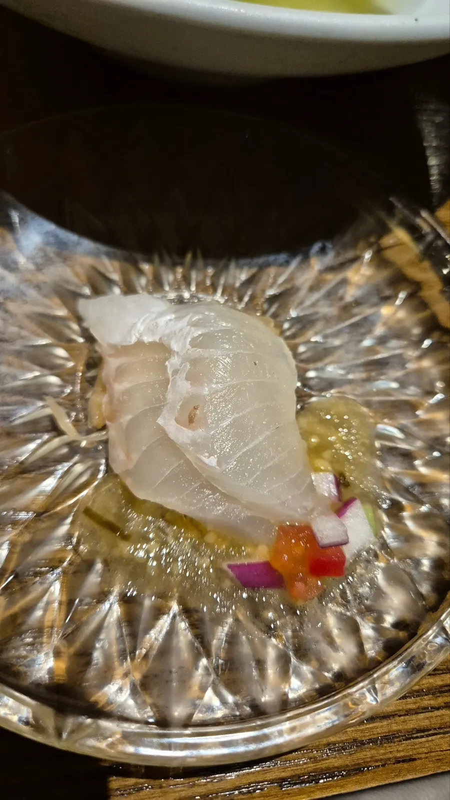 Seasonal raw fish and pickled-vegetable ceviche