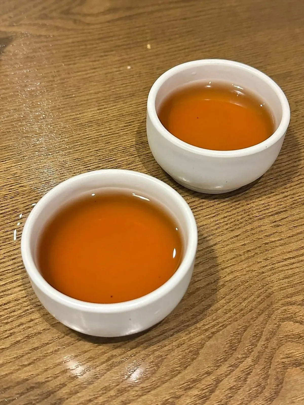 Plum tea dessert served after the meal
