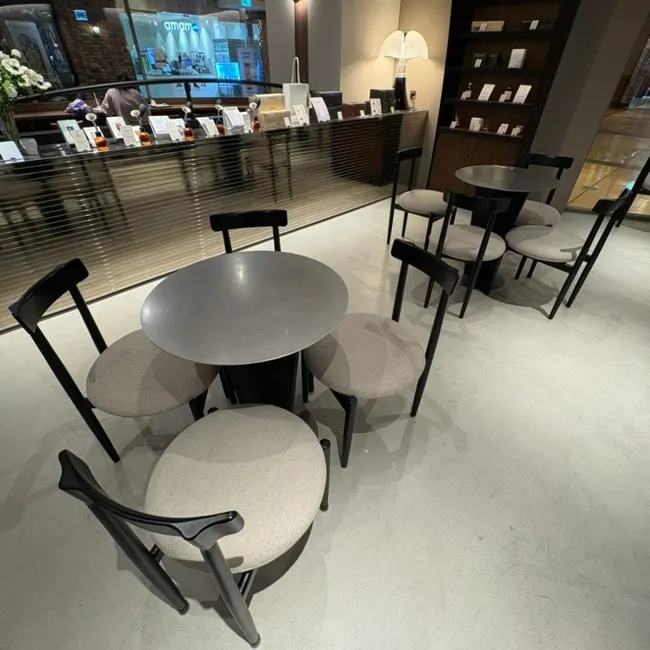 Corner for coffee beans and gift items at Center Coffee