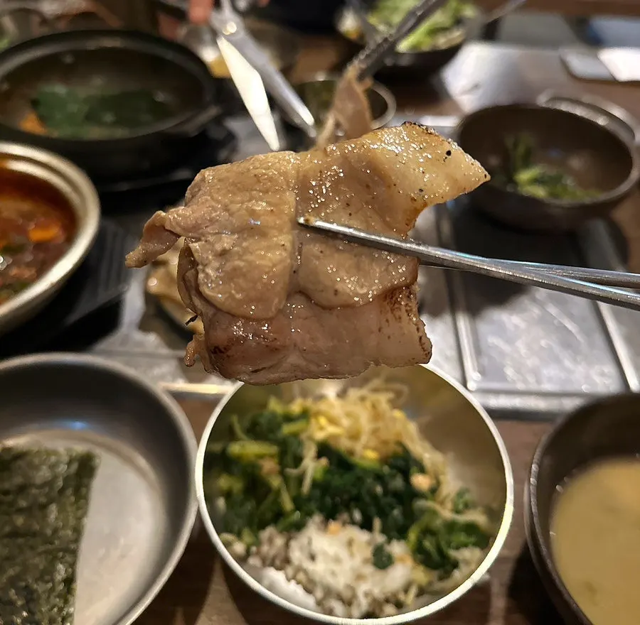 Close-up of glossy charcoal bulgogi