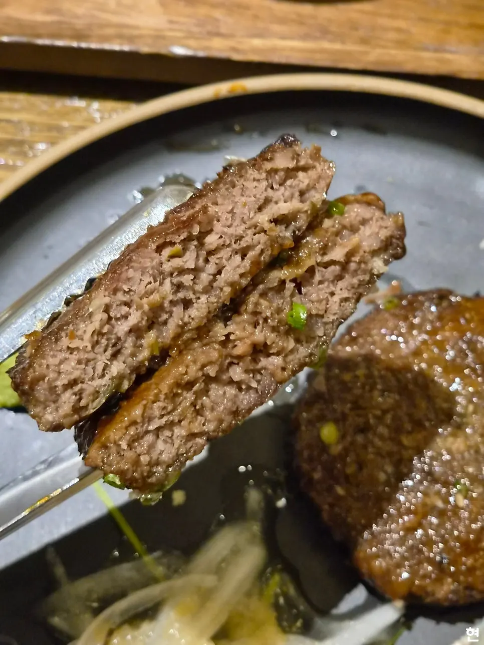 Chunky tteokgalbi from the abalone tteokgalbi set