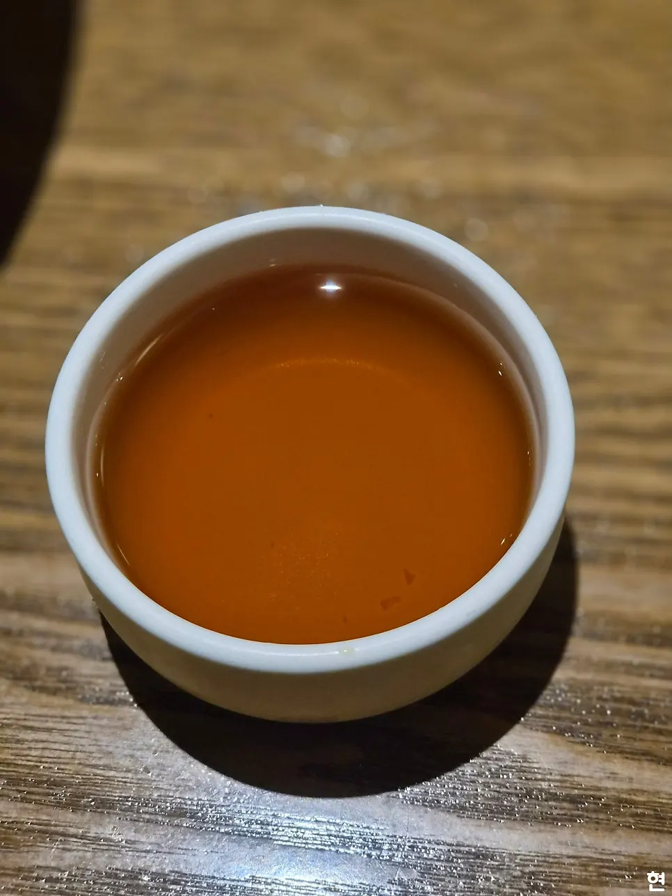 Plum tea served for dessert