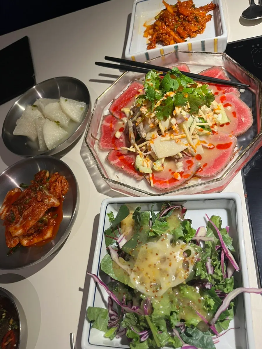 식사 마무리로 나온 후식 수정과