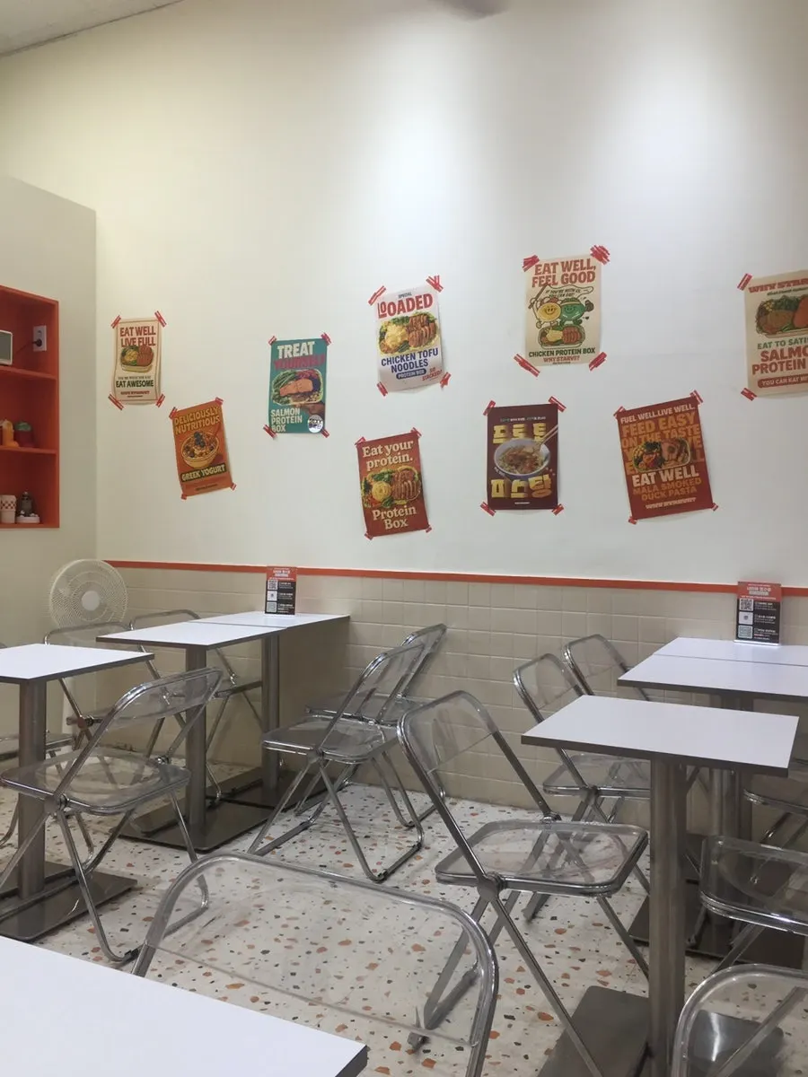 Interior of Wystab Protein Box restaurant