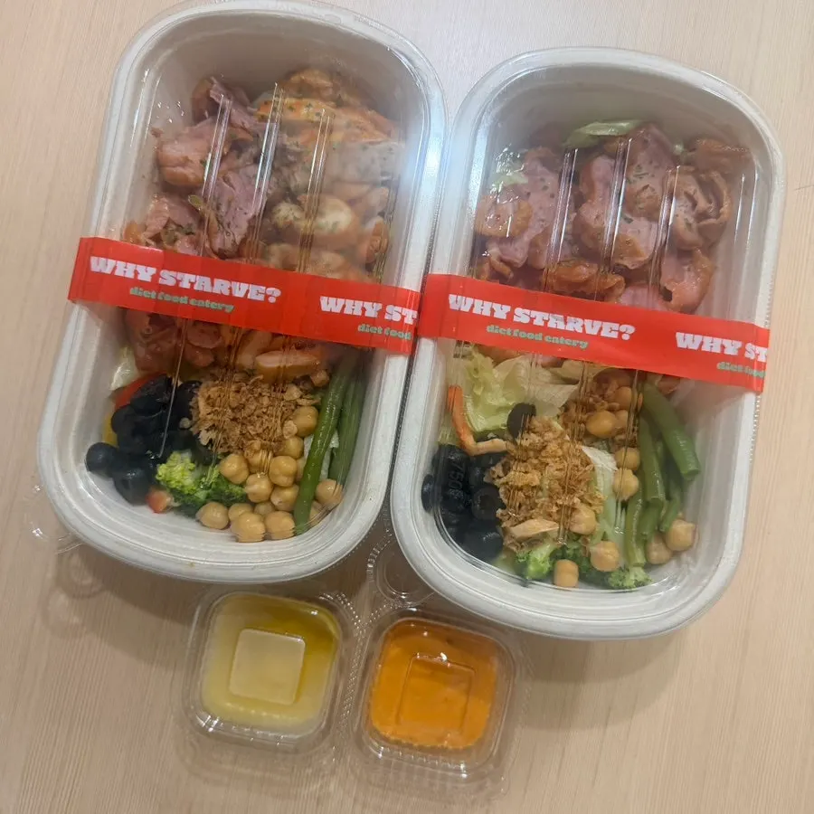 Protein box takeout brought home