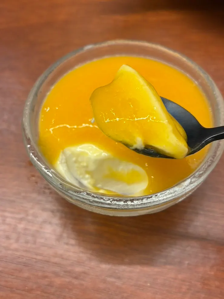 Panna cotta served for dessert