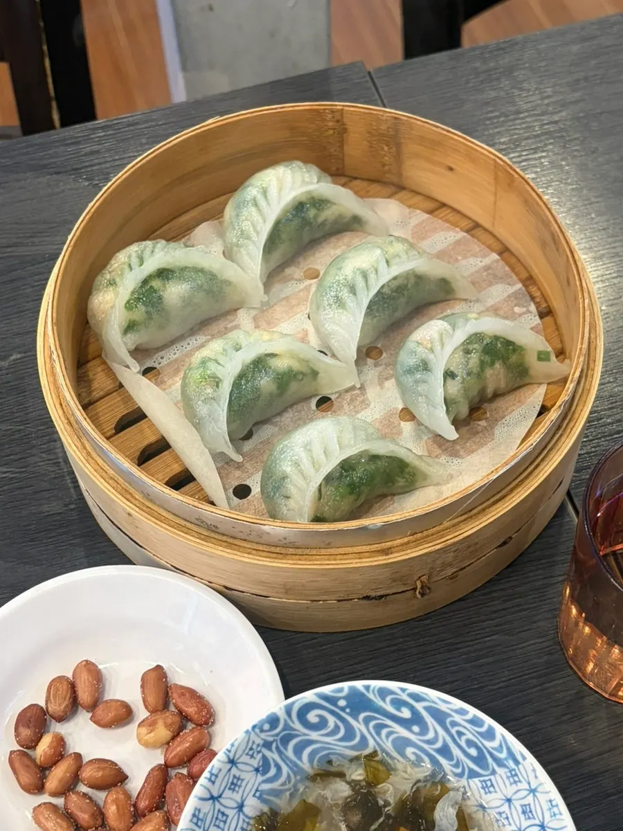Thin-wrapped crystal moon dumplings, a dim sum dish