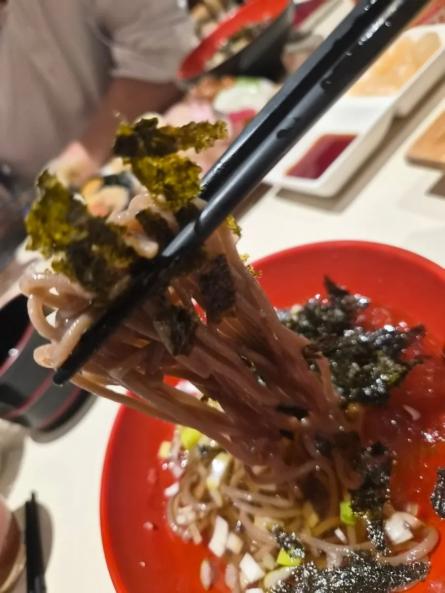 Close-up of sushi with thick fish topping