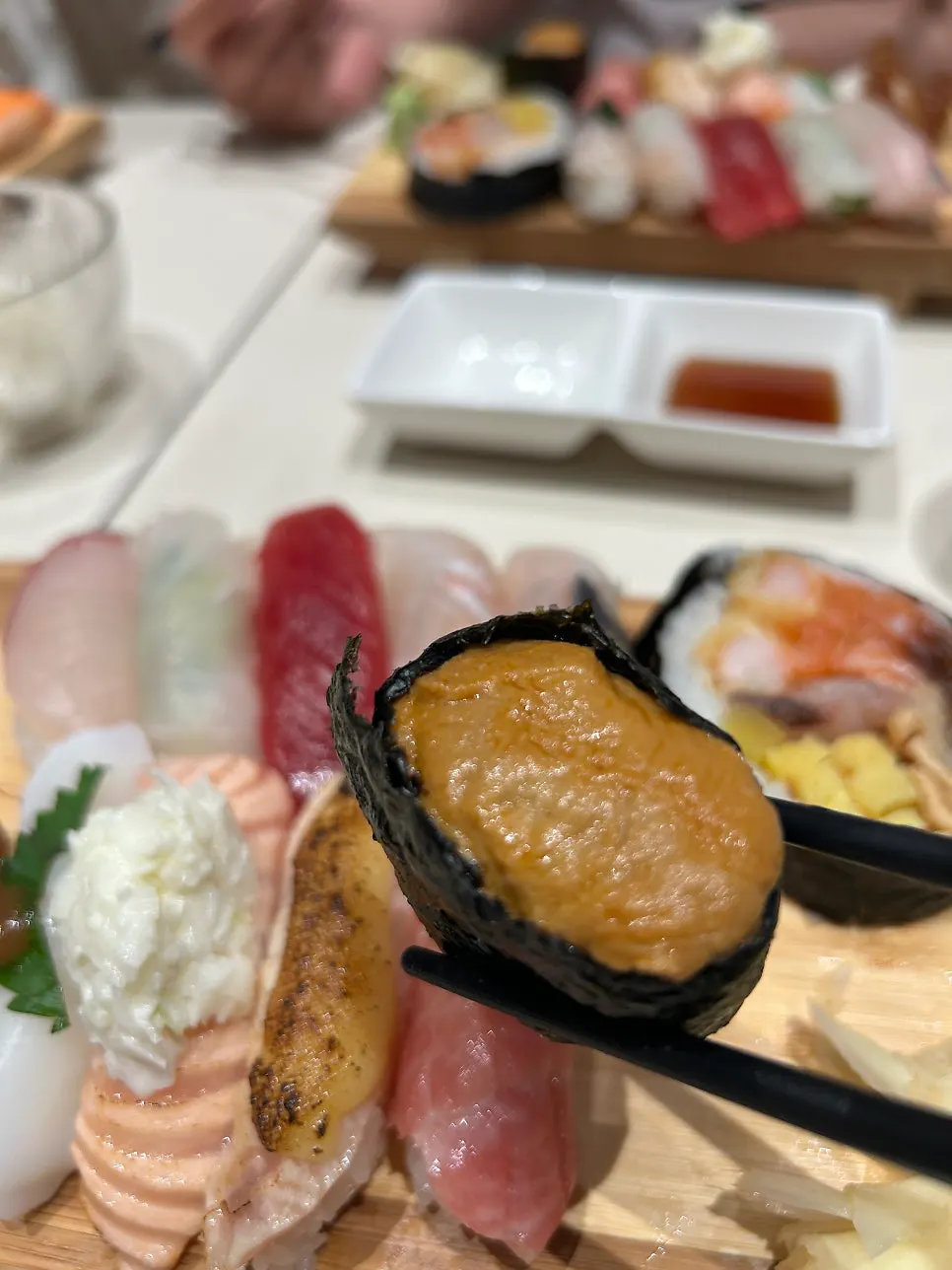 A plate of sushi from the Elephant Sushi B Set